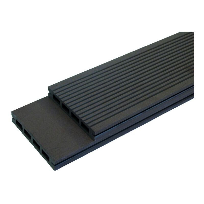 

Tarima de exterior de madera composite alveolar Prima L 220 cm / l 12 cm / espesor 19 mm - Color - Gris antracita, Espesor - 19 mm, Anchura - 12 cm,