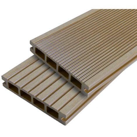 MCCOVER de madera compuesta de doble nido de abeja - Color: beige claro, Grosor: 25 mm, Ancho: 14 cm, Largo: 120 cm, Superficie cubierta en m²: 0,168