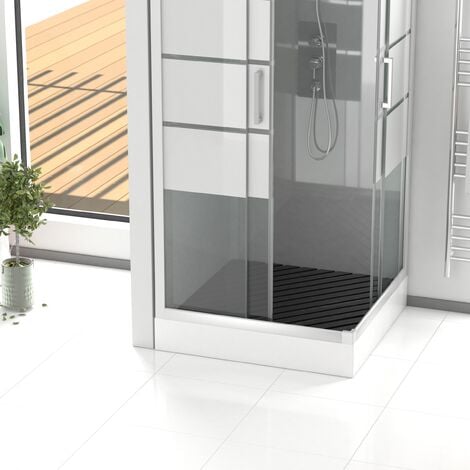 Tarima ideal para ducha y baño de diseño cuadrado de 71 x 71 cm de madera  teca certificada - Hydrabazaar