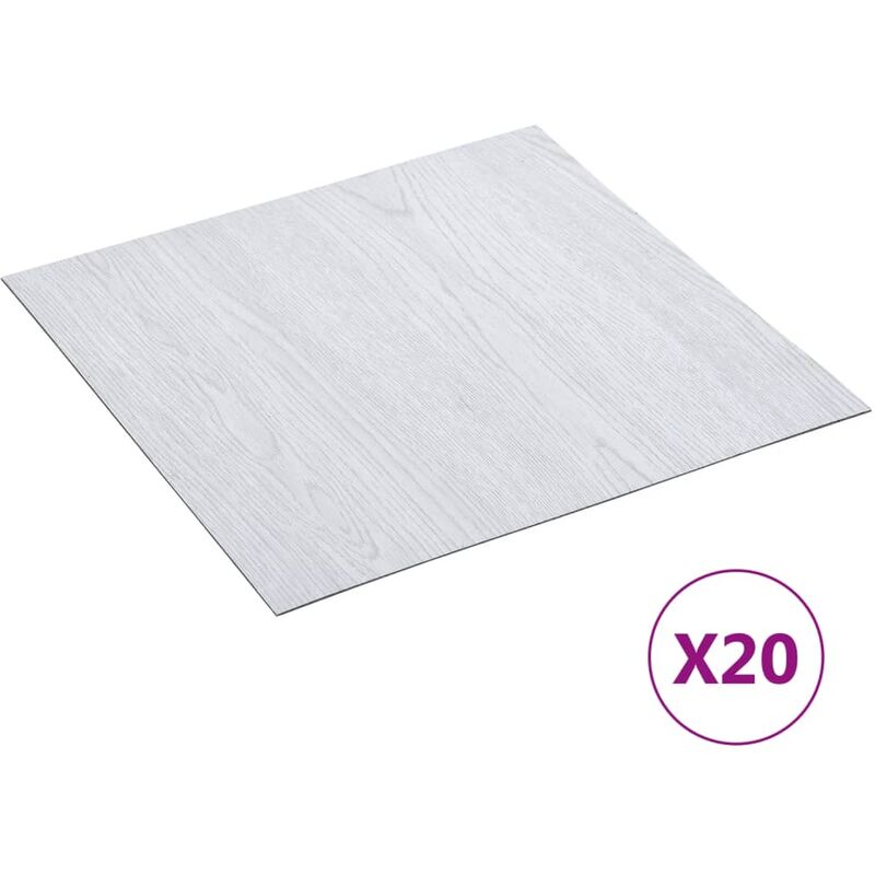 

Tarimas autoadhesivas 20 piezas PVC 1,86 m² blanco