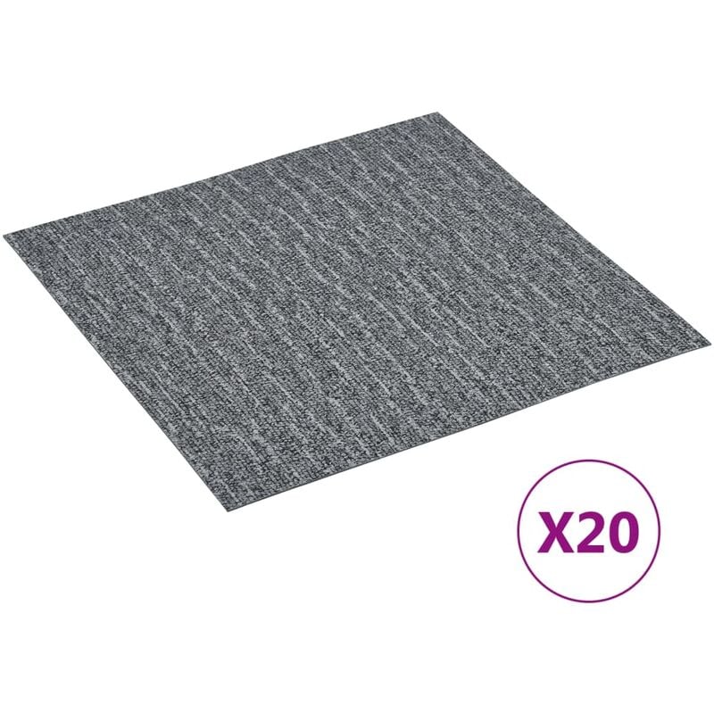 

Tarimas autoadhesivas 20 piezas PVC 1,86 m² gris
