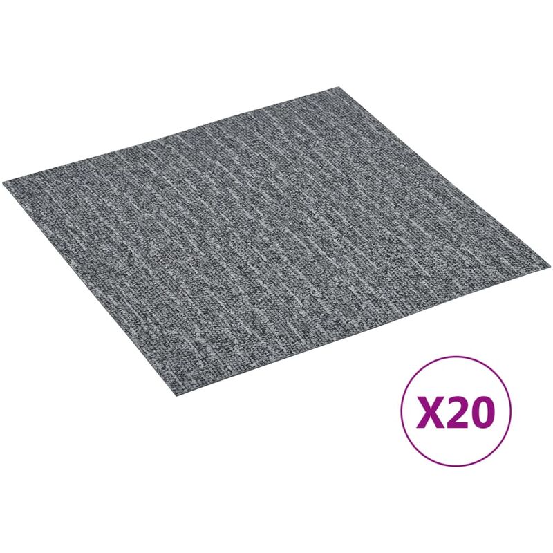 

Tarimas autoadhesivas 20 piezas PVC 1,86 m² gris