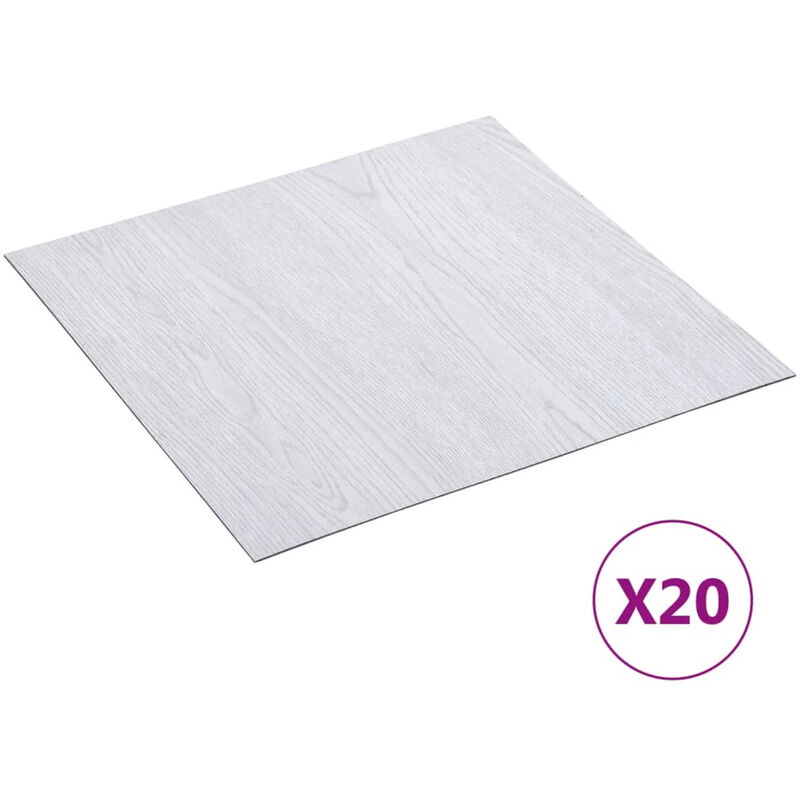 

Tarimas autoadhesivas 20 piezas PVC 1,86 m² blanco