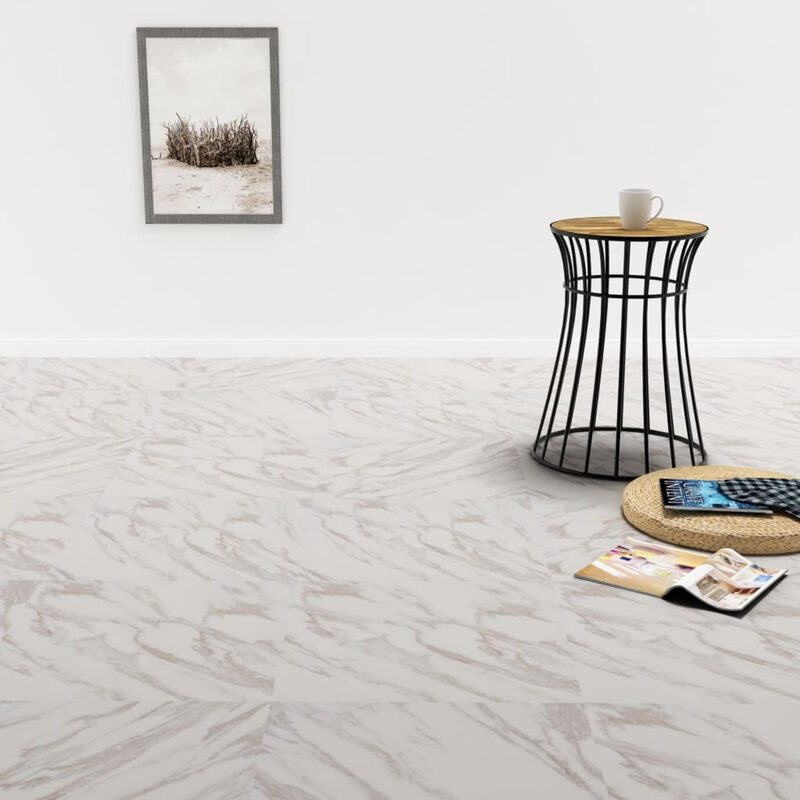 

Asupermall - Tarimas autoadhesivas 20 piezas PVC 1,86 m2 marmol blanco