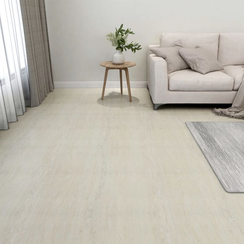

Tarimas autoadhesivas 20 unidades PVC 1,86 m² crema