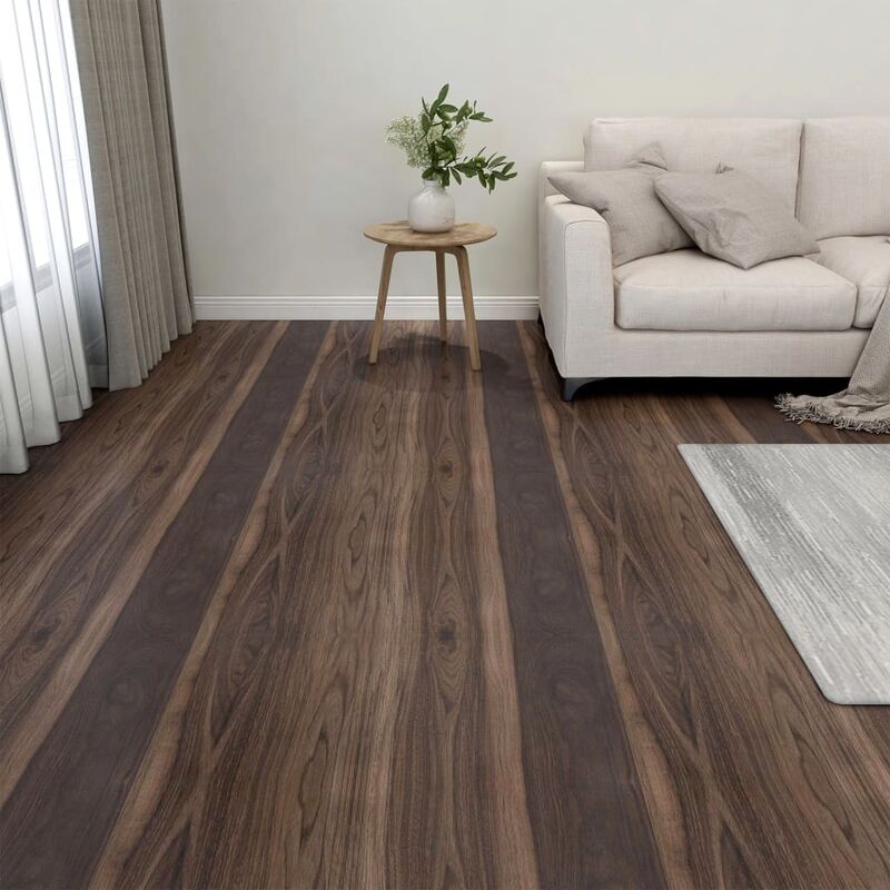 

Tarimas autoadhesivas 20 unidades PVC 1,86 m² marrón oscuro