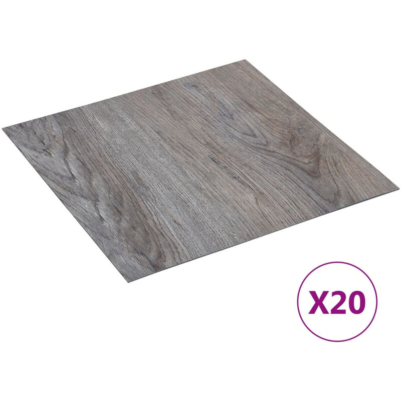 

Tarimas autoadhesivas 20 unidades PVC 1,86 m² marron claro