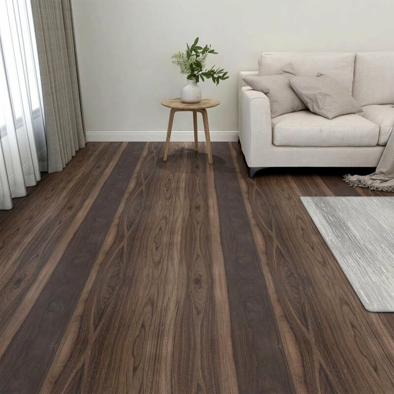 

Tarimas autoadhesivas 20 unidades PVC 1,86 m² marron oscuro