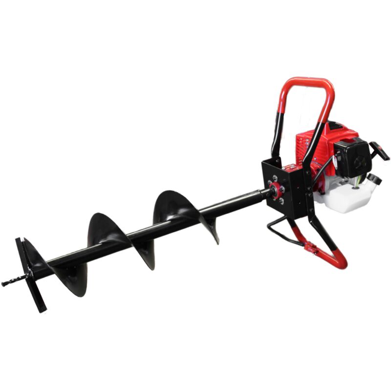 Bricoferr - Tarière de terre avec 3 mèches et moteur 2 temps 62cc