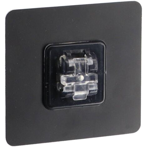 Tarjeta adhesiva de pvc con gancho para accesorios con cable - negro mate - Tendance