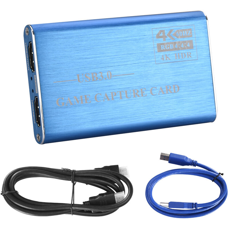 

Tarjeta de captura de audio y video con interfaz multimedia de alta definicion USB3.0 4K60Hz,Azul