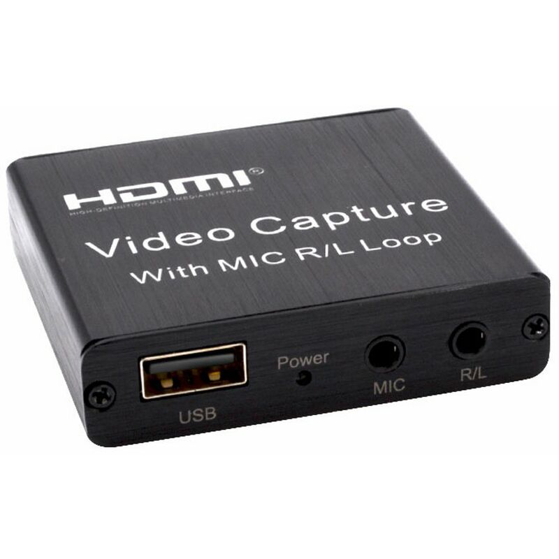 

Tarjeta de captura de audio y video USB 2.0 HD 1080P Convertidor de video 4K Salida de bucle HD Entrada de microfono Salida de audio Plug and Play