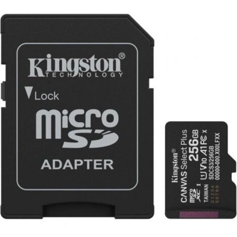 Tarjeta de Memoria Micro SD con Adaptador Kingston SDCS3/256GB