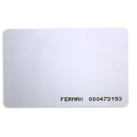 Tarjeta de proximidad em s/banda formato crédito, material pvc blanco, personalizable.
