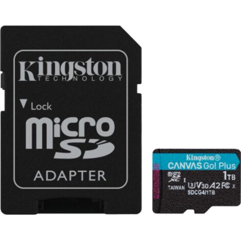 Tarjeta microSDXC Canvas Go Plus Gen4 de 1 TB, 200 MB/s, A2 U3 V30 y adaptador