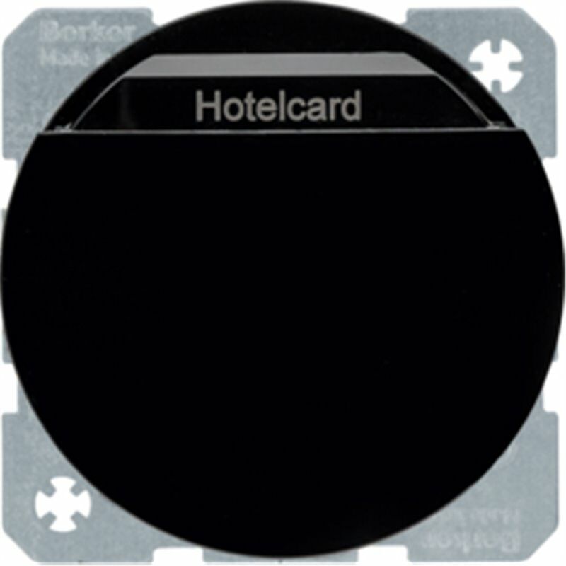 

Tarjetero Hotel Electronico Berker by 16402045 Negro Brillo - Hager