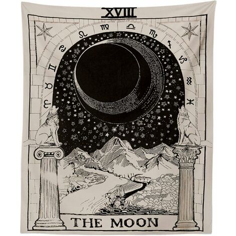 Guirlande Phase de Lune, 144cm Décoration Murale Phase de la Lune