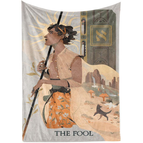 Tarot-Reisedecke, Wohnaccessoires, Entspannungsteppich, Saisonales Muster, 100 x 120 cm