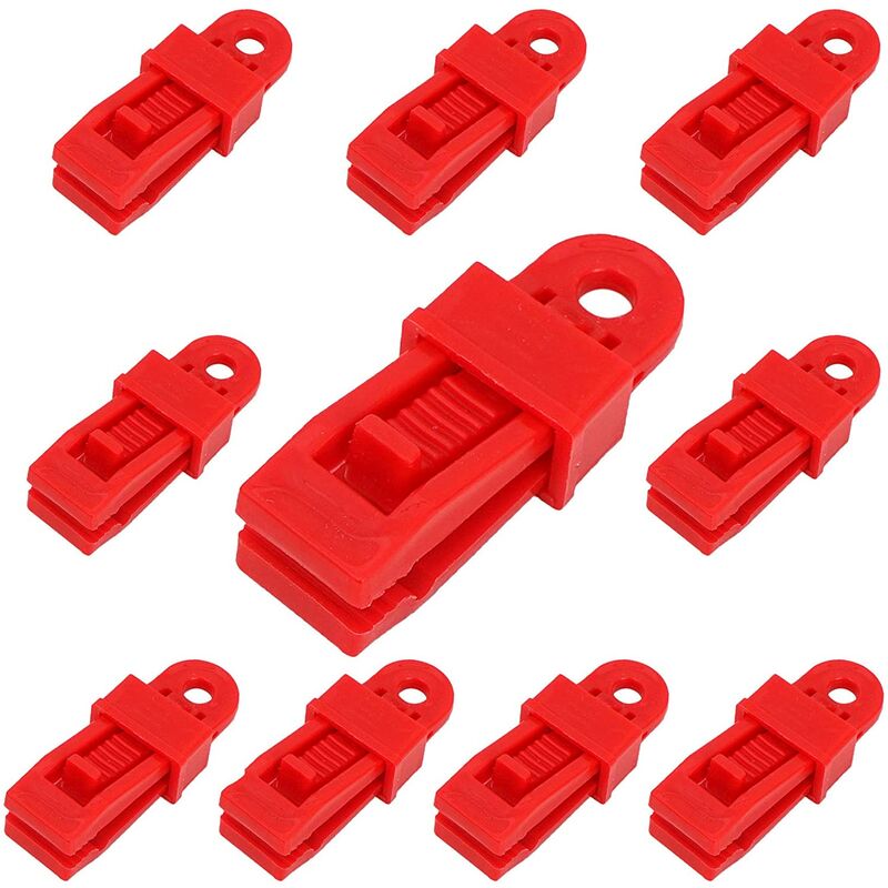 

Tarp Clip Tent Clamp 20 piezas Clips de bloqueo multiusos Clips de plástico para carpas, abrazaderas de plástico a prueba de viento para carpas,