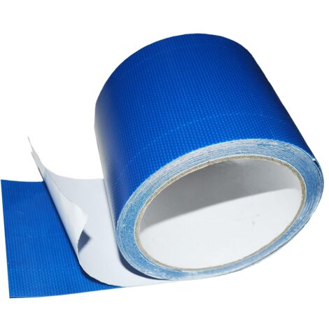 Tarpaulin Repair Tape, Sealing Tape for Truck or Greenhouse, Tent or Gazebo, Torn, Damaged or Holes - Waterproof and Wear-Resistant (8cm x 5m, Blue)