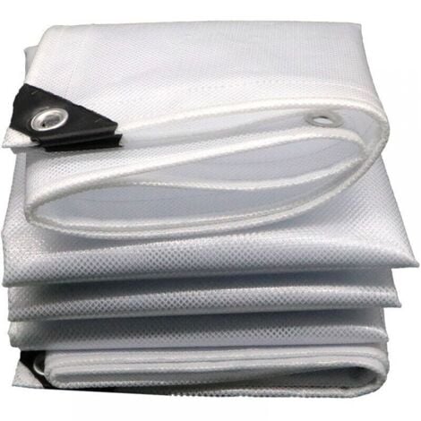 Tarpaulins (DIY) - Reinforced Protective Tarpaulin 3x3m 230g/M² - Translucent / Transparent - High Resistance, Tearproof and Waterproof - UV Stabilized - Transparent Reinforced Tarpaulin 3 X 3m