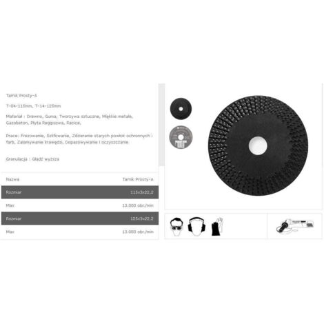 Tarpol tarnik prosty fi = 125mm x 3 x 22,2mm gładź wyższa t-14