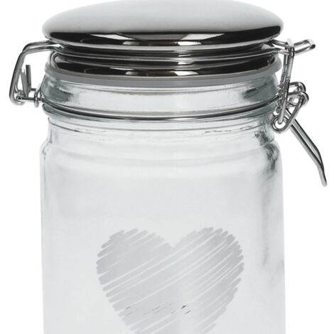 Tarro Cristal Dolce Casa Mermelada Plata 13x10x16