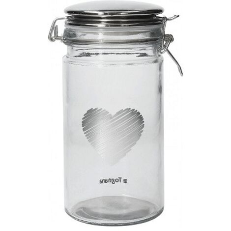 Tarro Cristal Dolce Casa Mermelada Plata 13x10x21
