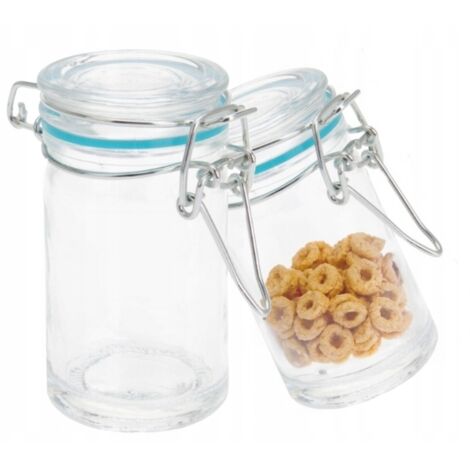 Tarro de almacenamiento con clip 80 ml 4,5x8,5 cm