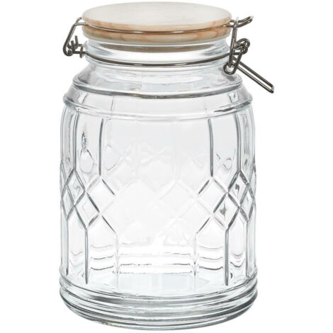 Tarro de almacenamiento con tapa de bambú 2,7 l
