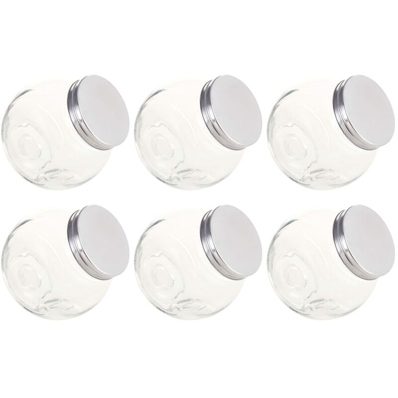 

vidaXL Tarro de caramelos 6 unidades 1400 ml 15,5x10,5x15 cm - Transparente
