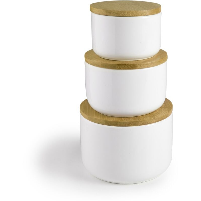 

Tarro de cerámica con tapa de bambú 500 ml - Ibili