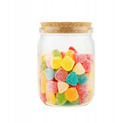 Tarro de cristal con corcho de 500 ml. ENVASE PARA ALIMENTOS.