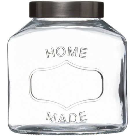 Tarro de cristal con tapa de acero inoxidable 2,5l - 5five