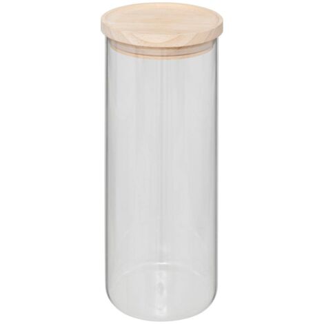Tarro de cristal hermet de 1,6 l con tapa de madera - 5five