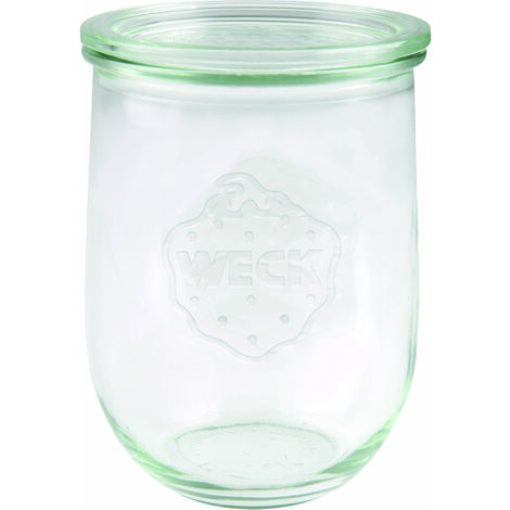 Tarro de tulipanes Weck 1 l (tarro de conservas de alta calidad con tapa de cristal para cocinar resistente al calor apto para microondas apto para horno vidrio con borde redondo) 745, 6 unidades