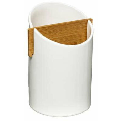 Tarro de utensilios seramik de 2 compartimentos blanco - 5five