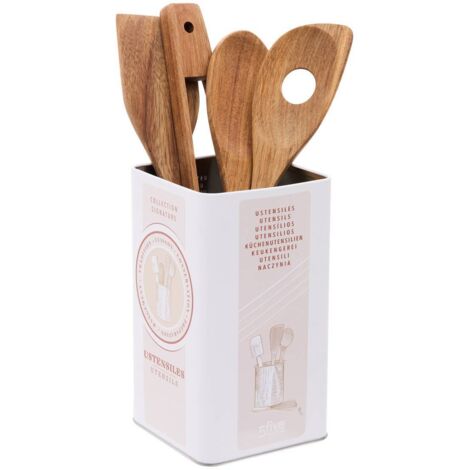 Tarro para utensilios signature creme 4 utensilios - 5five