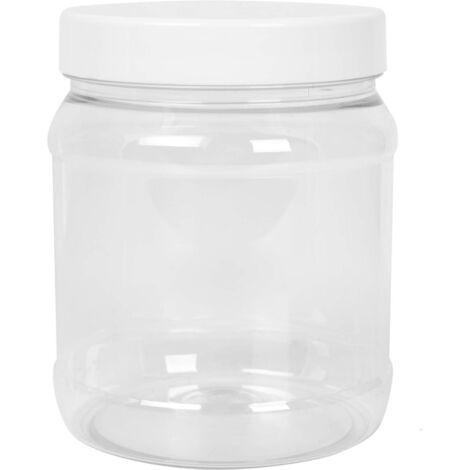 Tarro redondo con tapa, rosca 100/400, transparente, 1000ml