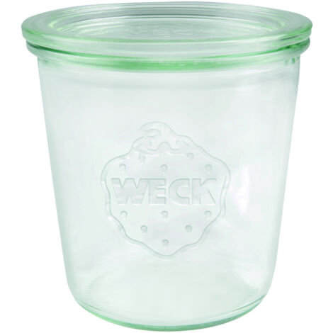 Tarro Weck 500 ml (tarro de conservas de alta calidad con tapa de cristal para conservas resistente al calor apto para microondas apto para horno vidrio con borde redondo) 742, 6 unidades