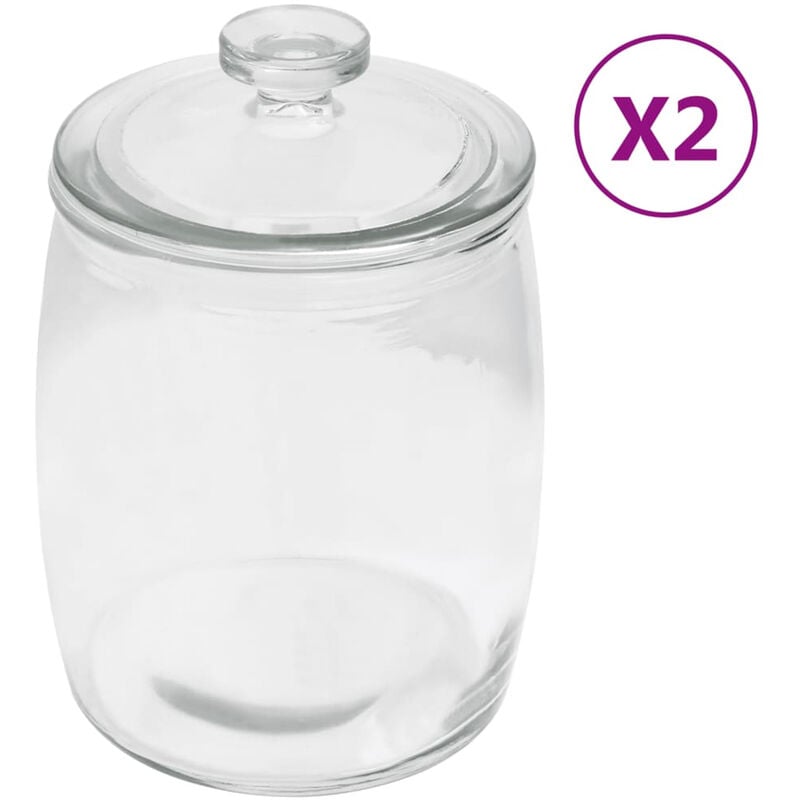

Happyshopping - Tarros de almacenaje con tapa 2 unidades 3850 ml