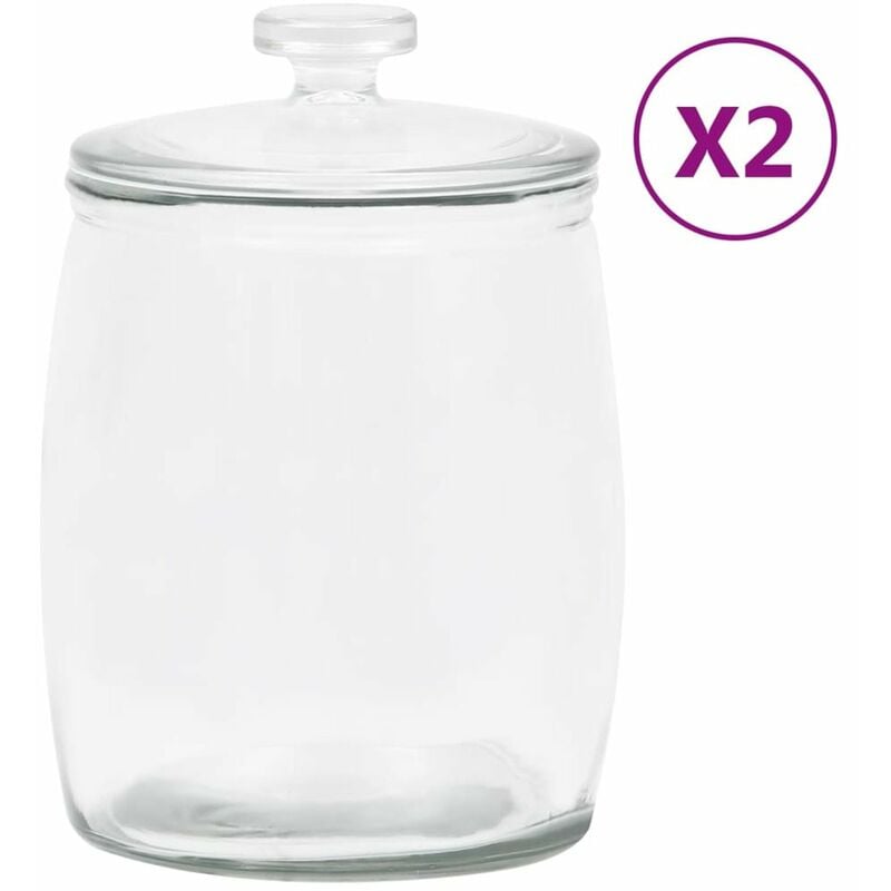

Happyshopping - Tarros de almacenaje con tapa 2 unidades 8000 ml
