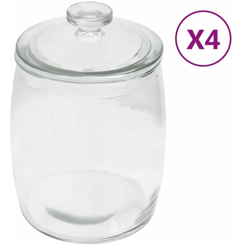 

Happyshopping - Tarros de almacenaje con tapa 4 unidades 3850 ml
