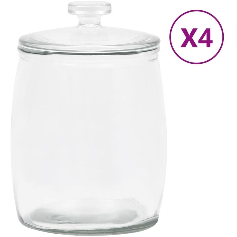 

Tarros de almacenaje con tapa 4 unidades 8000 ml
