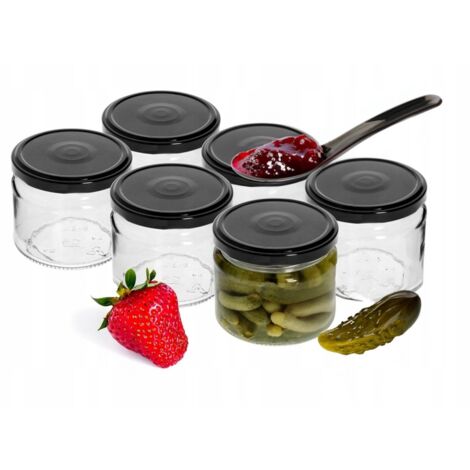 Tarros de conserva con tapa, 6 uds., 330 ml