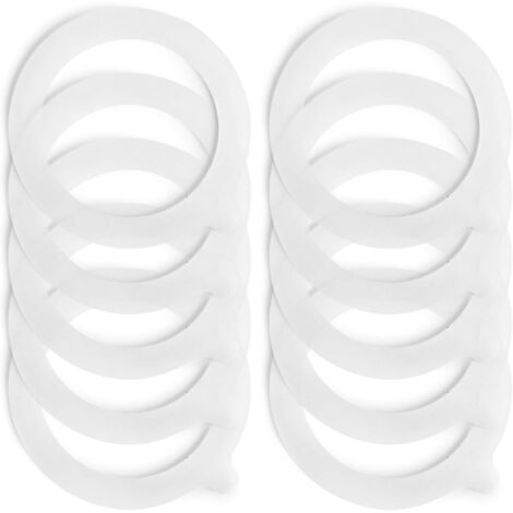 Tarros de cristal con juntas de goma (paquete de 10) - 70 x 95 mm (blancos)