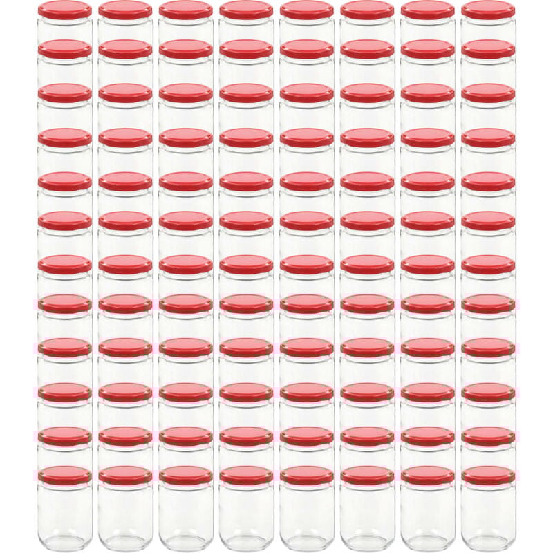 

Tarros de mermelada de vidrio con tapa roja 96 unidades 230 ml - Rojo - Vidaxl