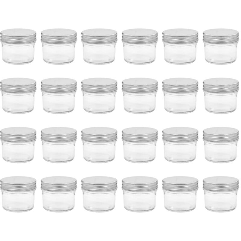 

Tarros de mermelada de vidrio tapa plateada 24 uds 110 ml - Plateado - Vidaxl