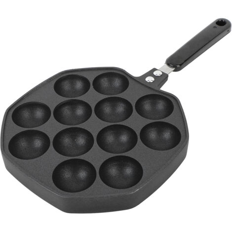 TARSHYRY Takoyaki-Pfanne, Poffertjes-Pfanne Takoyaki 12 S-Maker mit Pfanne, Aluminiumlegierung, Allage Alland.