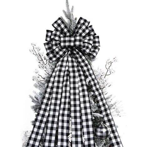 Tartan-Stofffliege für Weihnachtsdekoration – Hängender Schmuck für Baum und Zuhause